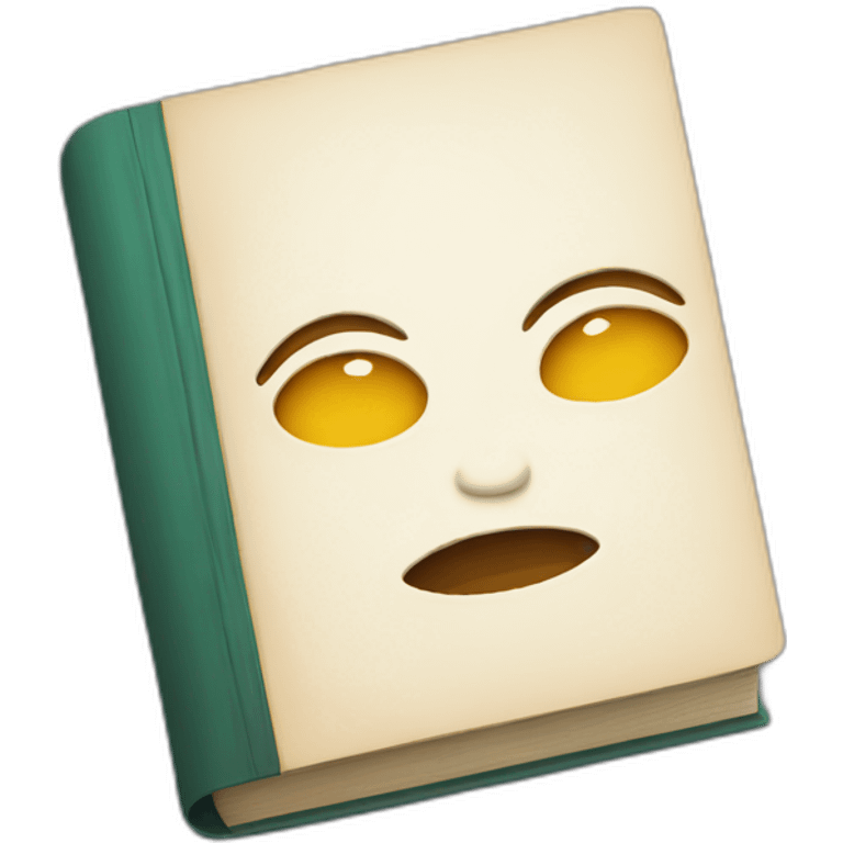 Book with face emoji