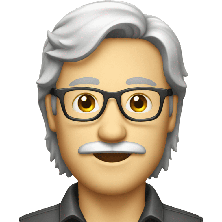 caucasian developer with glasses, mustache and a mullet emoji