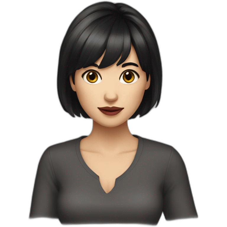 Beatrix young dark hair bangs emoji