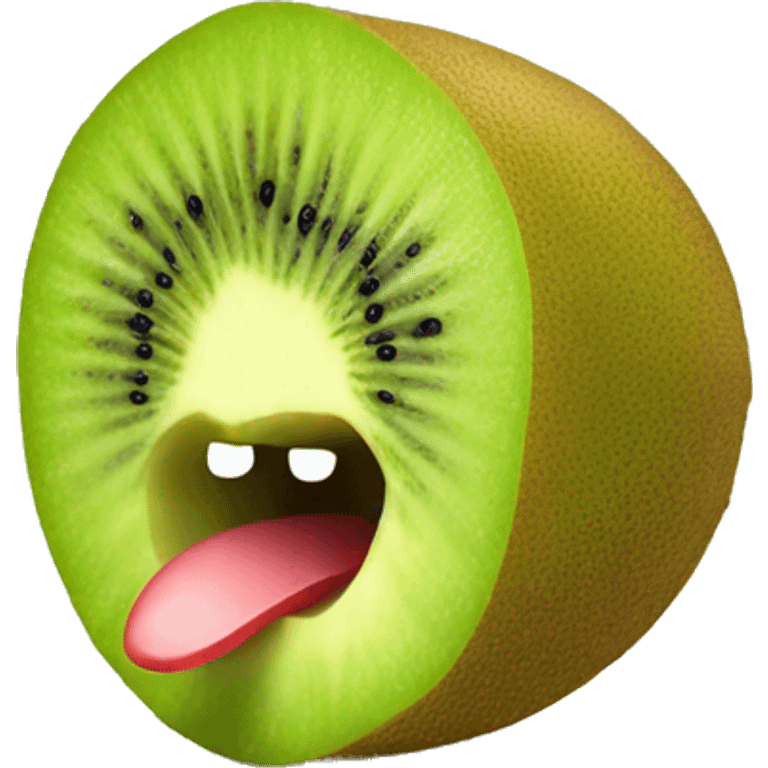 3D kiwi fruit  emoji