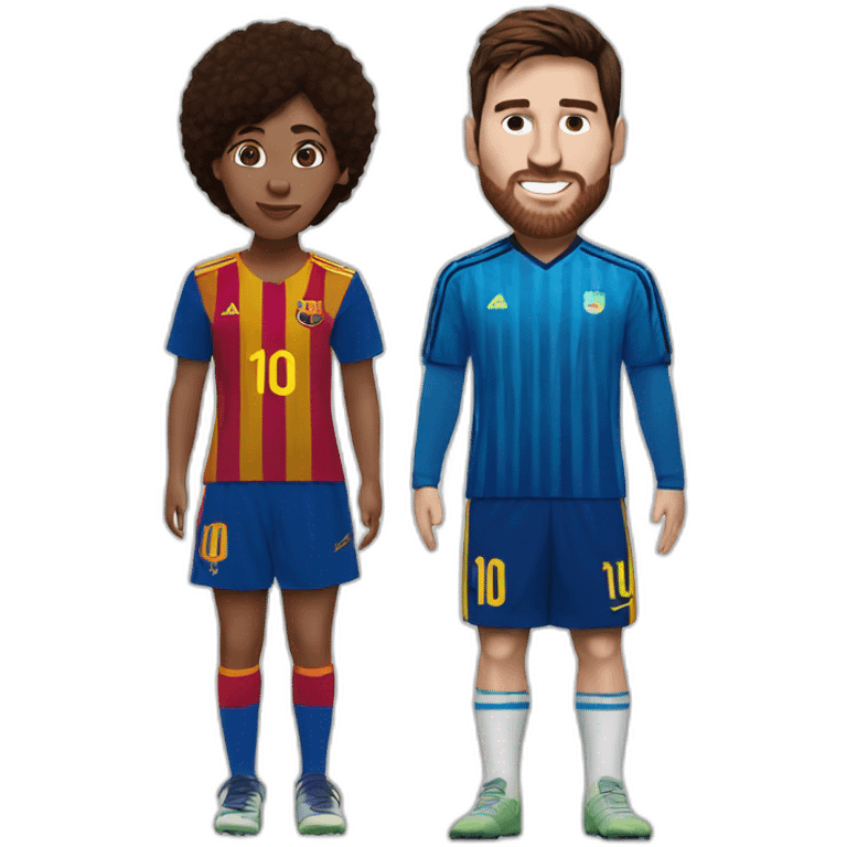 Messi and a mom emoji