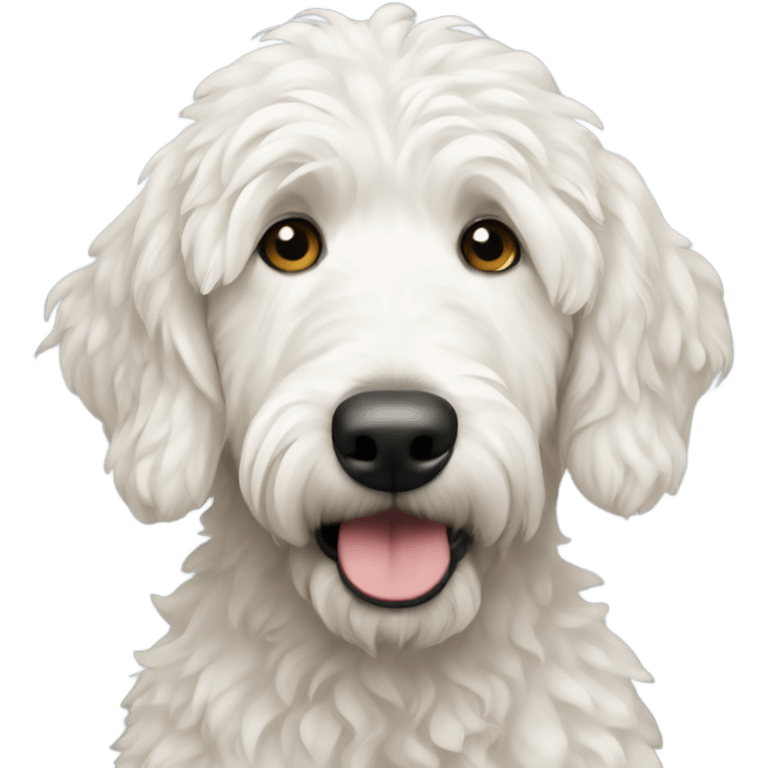 White golden doodle emoji