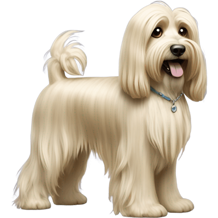 Blond Tibetan terrier dog emoji