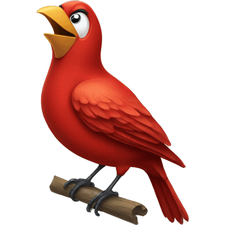 Red bird shouting "PLEASE RESPOND" emoji