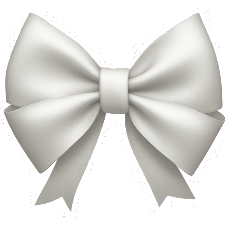 White bow on white bow emoji