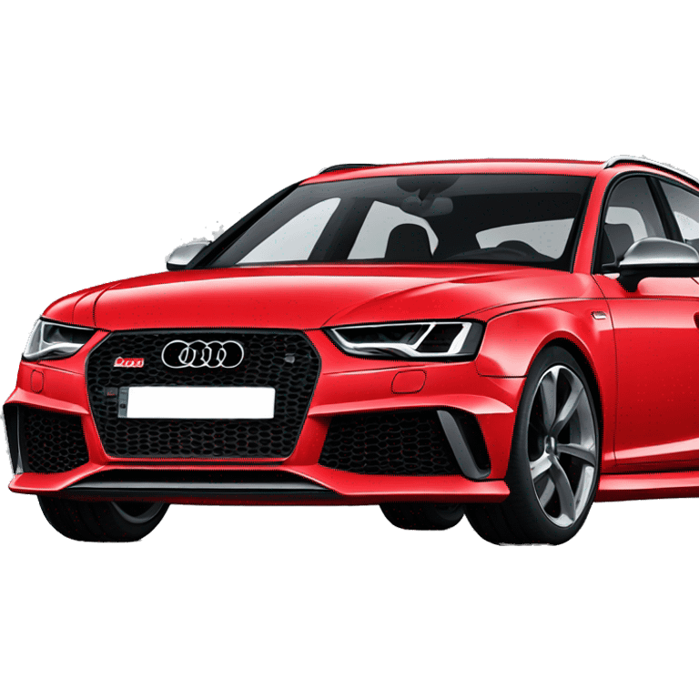 Audi rs4 in red color emoji