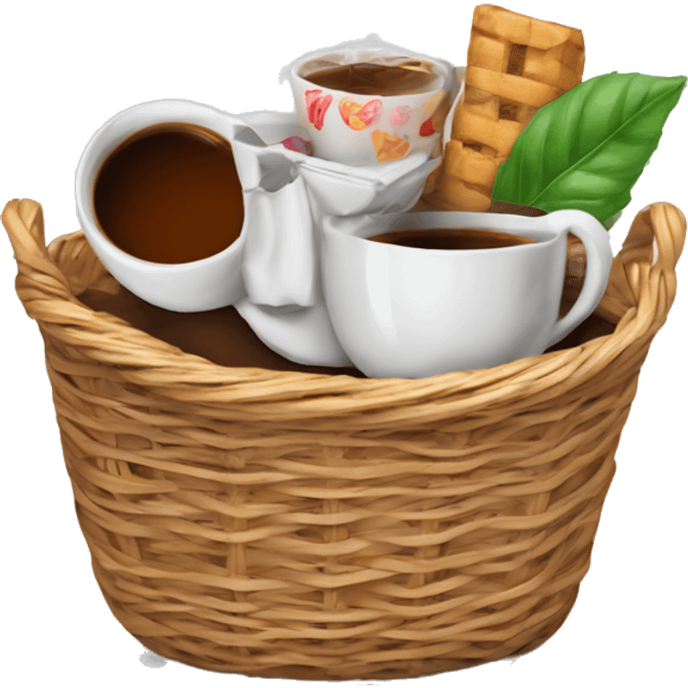 Gift basket tea coffee emoji