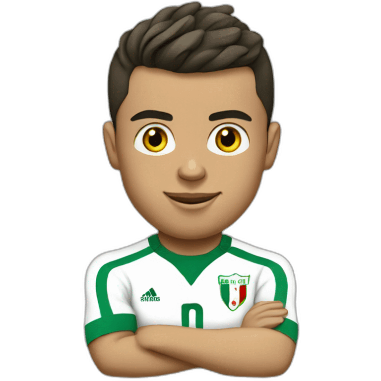 Ronaldo with a tee-shirt algeria emoji