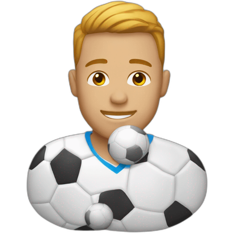 Un joueur de foot qui fait un bisous emoji