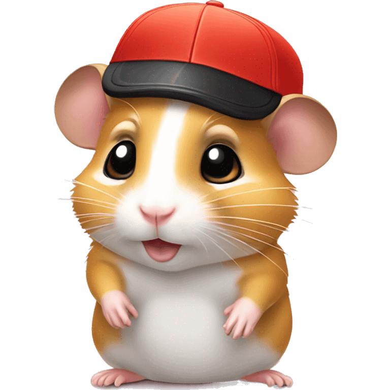 hamster dj with cap emoji