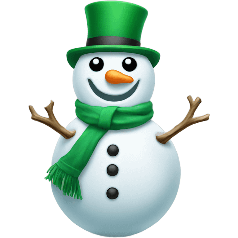 Snowman with a green hat emoji