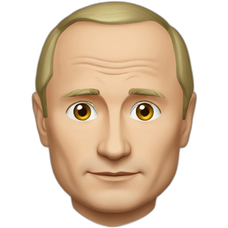 Vladimir Putin and the Ukrainian flag emoji