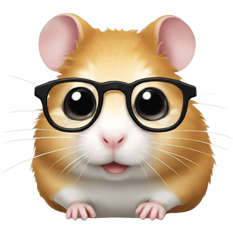 hamster with glasses emoji