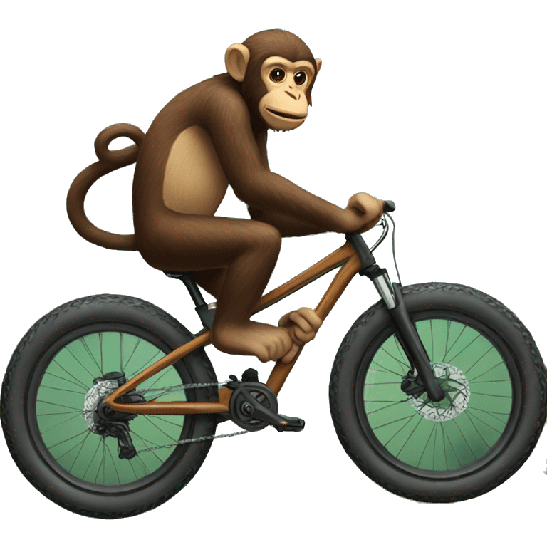 Monkey on a mountain bike emoji