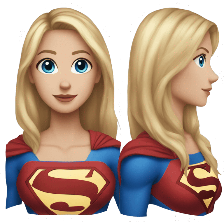 Supergirl Karina light hair blue eyes emoji