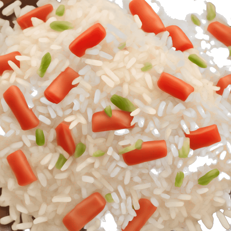 rice with tomato and surimi emoji