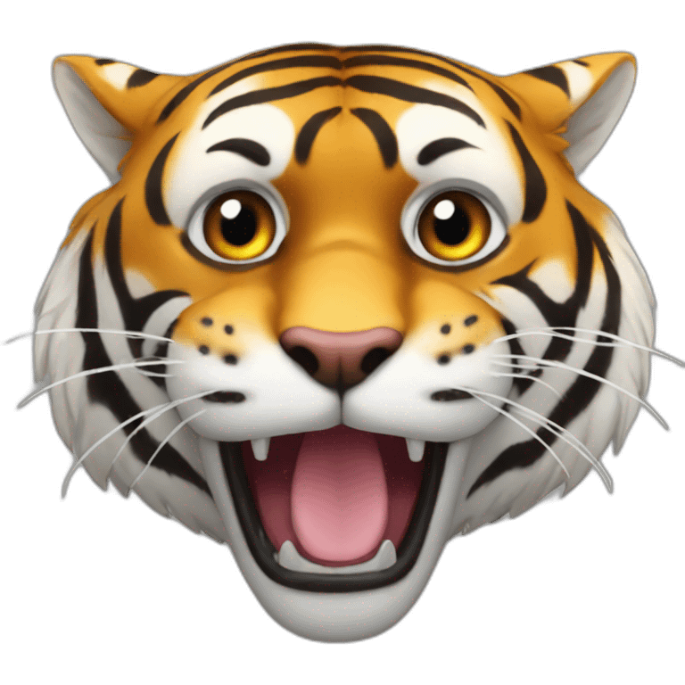 Chat sur tigre emoji