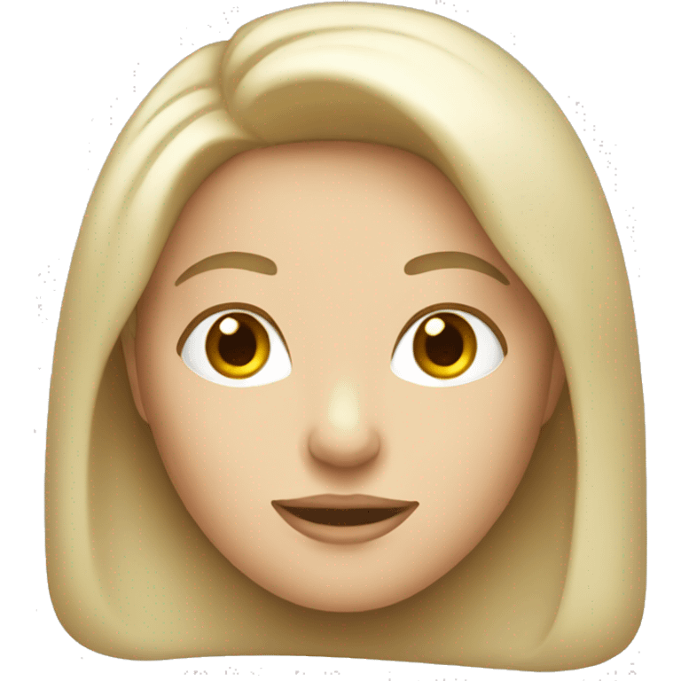 A white woman, hard to nend emoji