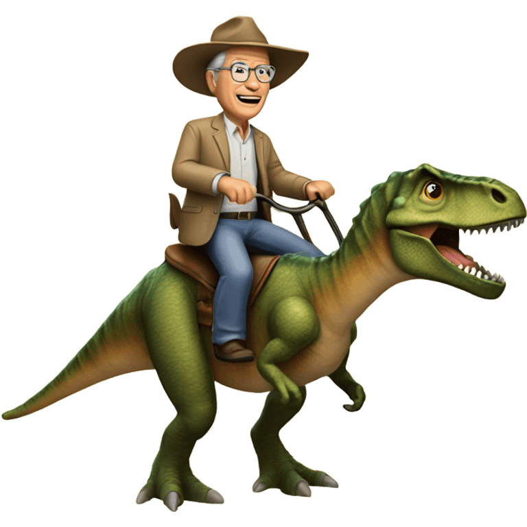 john hammond riding a dinosaur  emoji