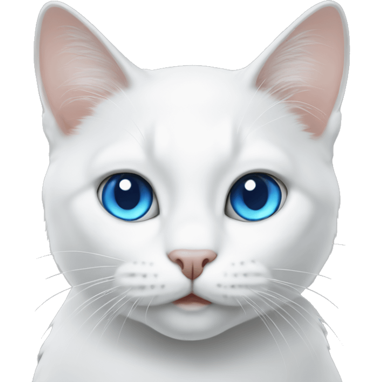 White cat with blue eyes emoji