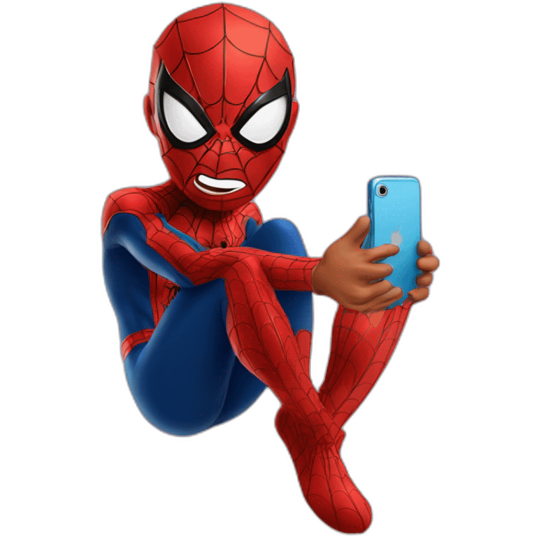 spider man taking a selfie emoji