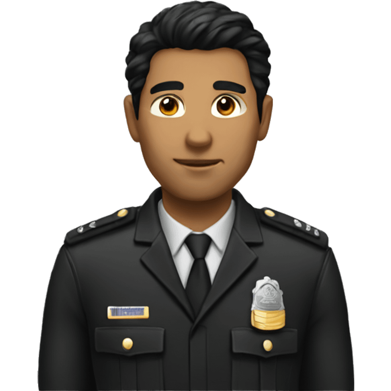 private security man black hair emoji