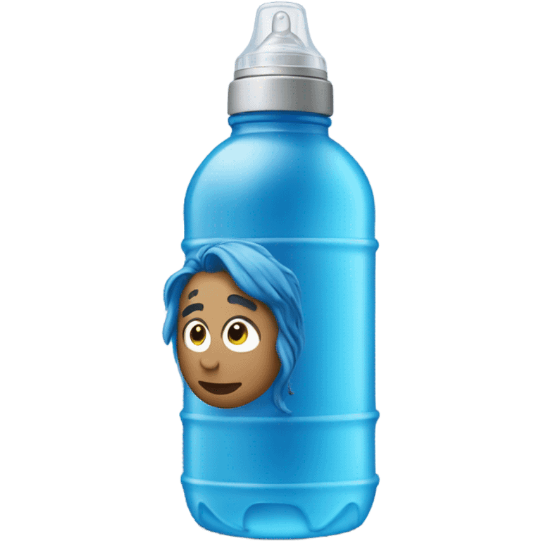 waterbottle with hair emoji