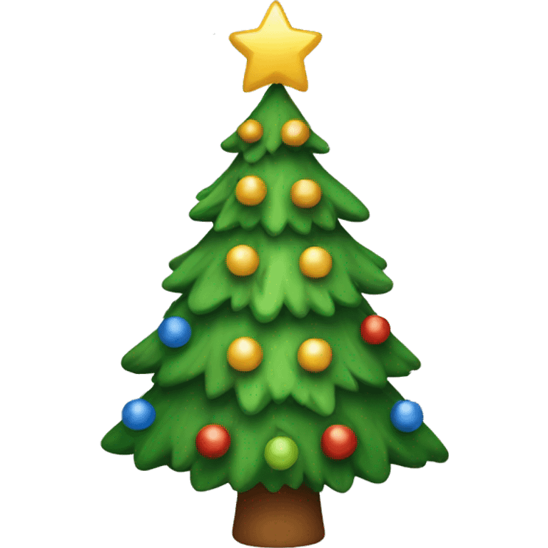 Happy Christmas tree emoji