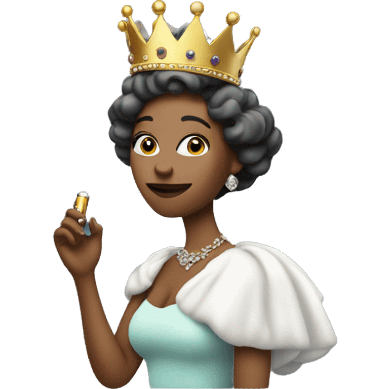 queen with a vape in her hand emoji