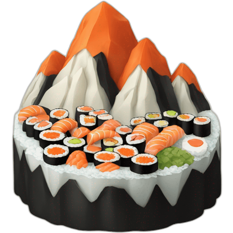 Mountain of sushi emoji