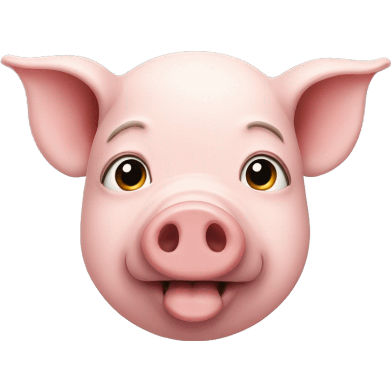 Pig with human’s face emoji