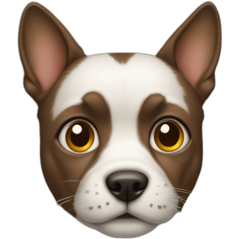 Dog with but face is a cat face  emoji