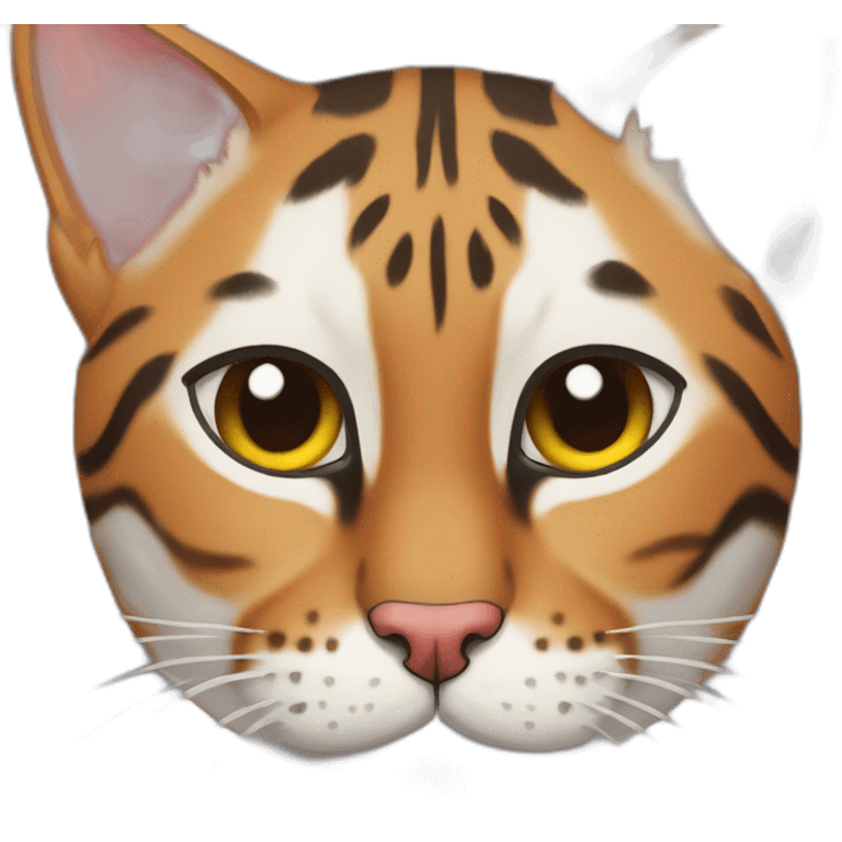 Bengal raxis cat muscle emoji