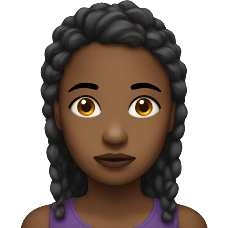 Black women sad emoji