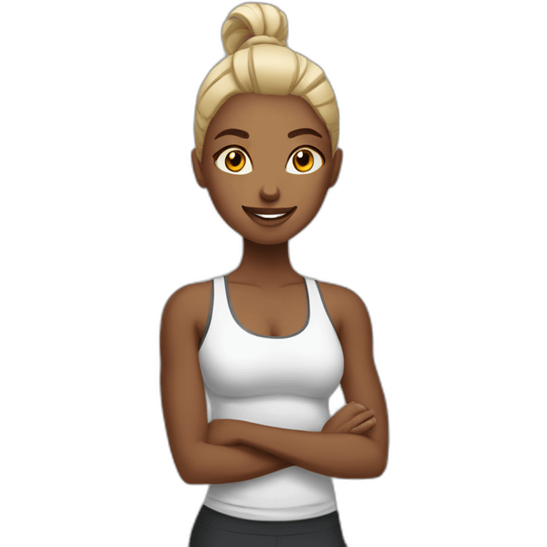 girl booking a crossfit class emoji