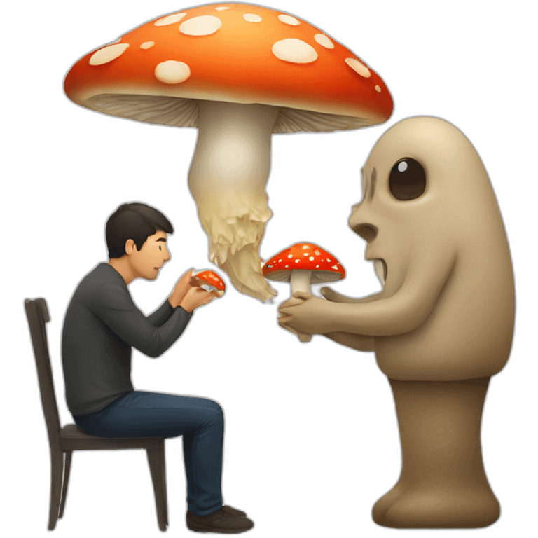 Mushroom eating a person emoji