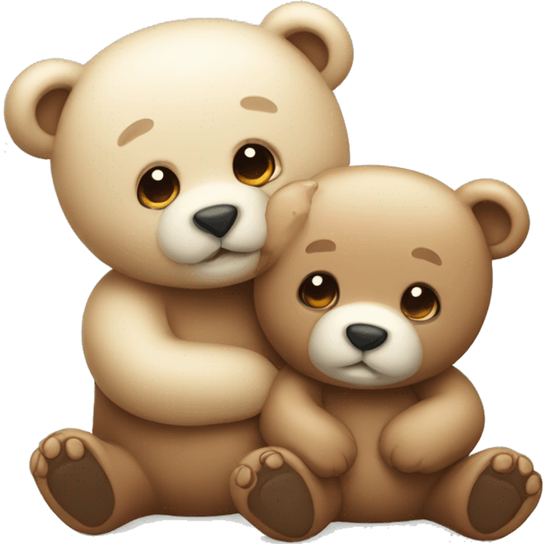 Cute bears like friends emoji