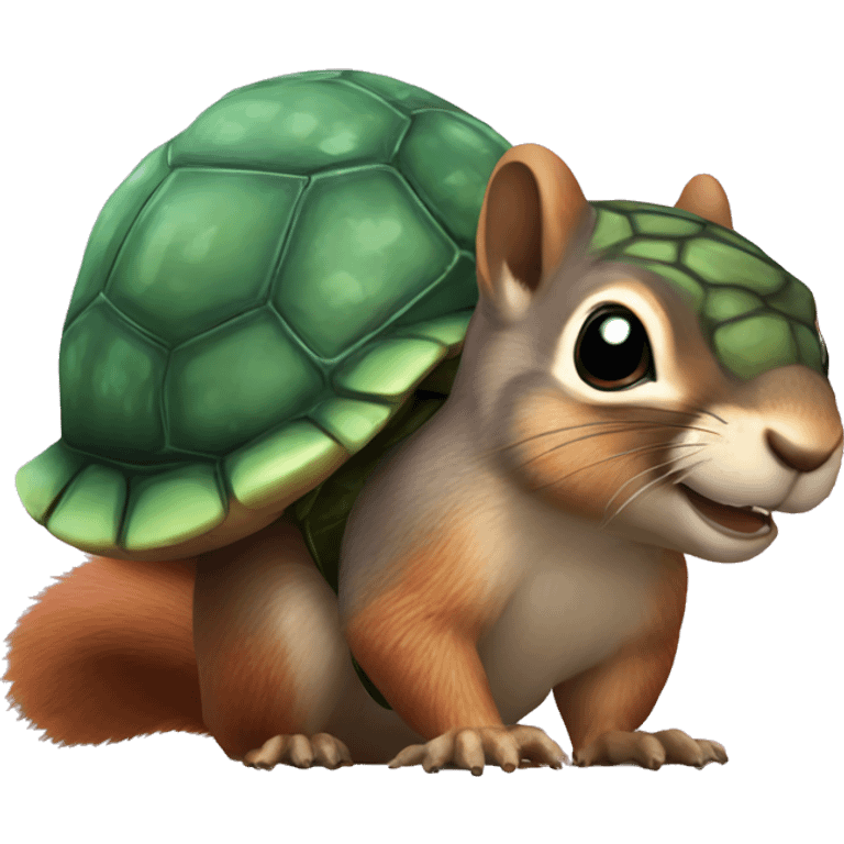 Squirrel with a turtle shell on its back emoji