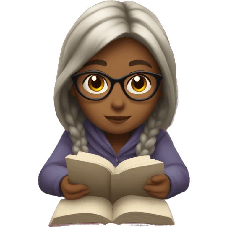 cozy girl studying  emoji