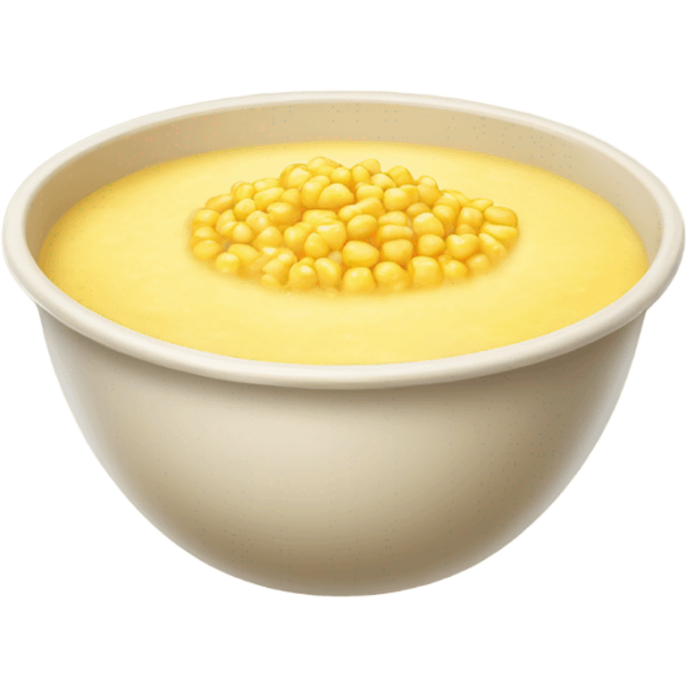 corn porridge in bowl emoji