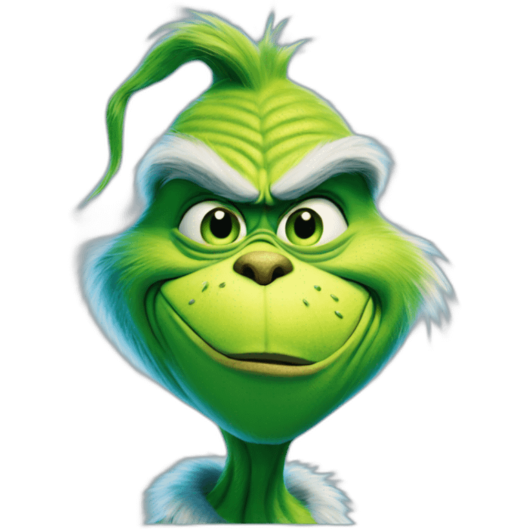 The grinch blue emoji