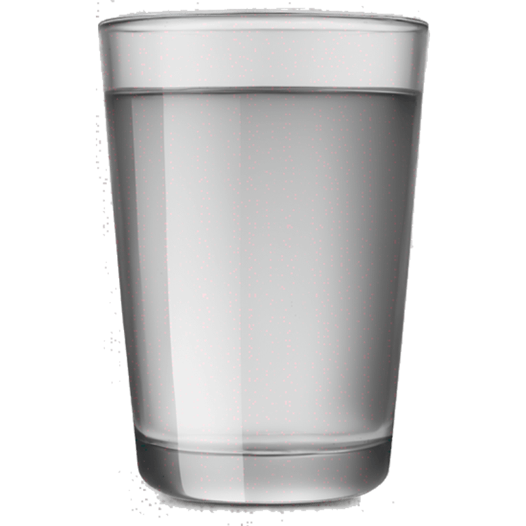 Simple glass of water grayscale emoji