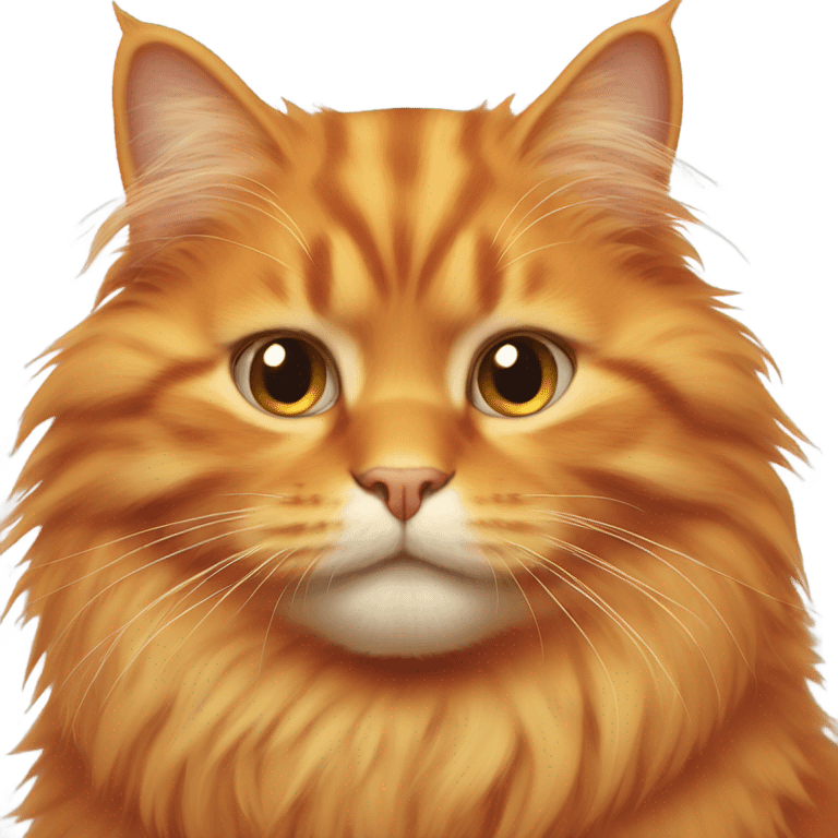 fluffy orange cat emoji