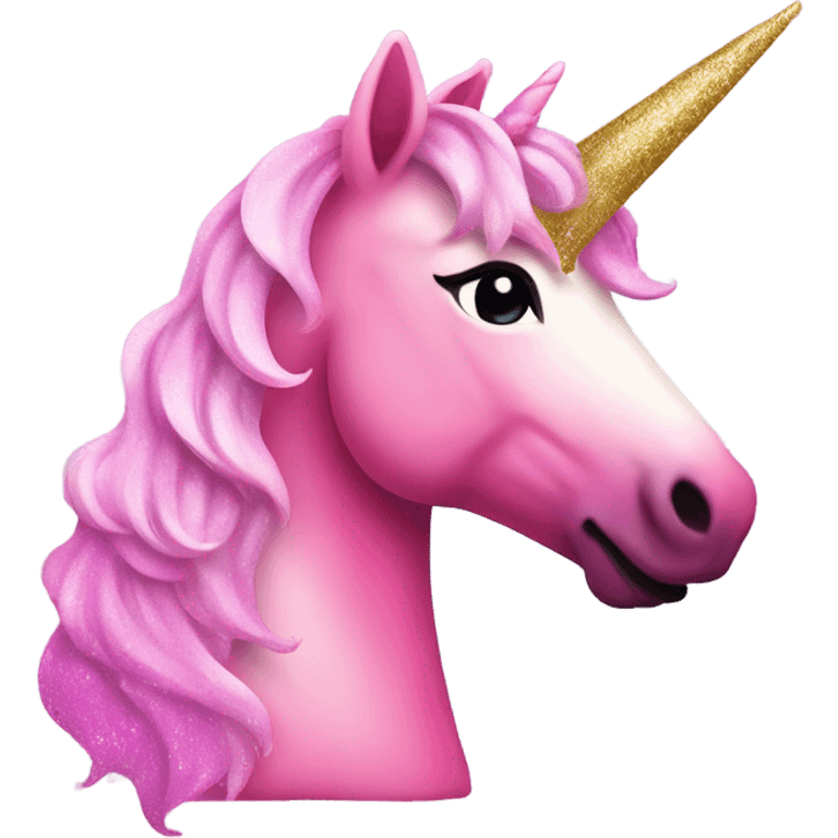 Pink ombre majestic unicorn with glitter  emoji