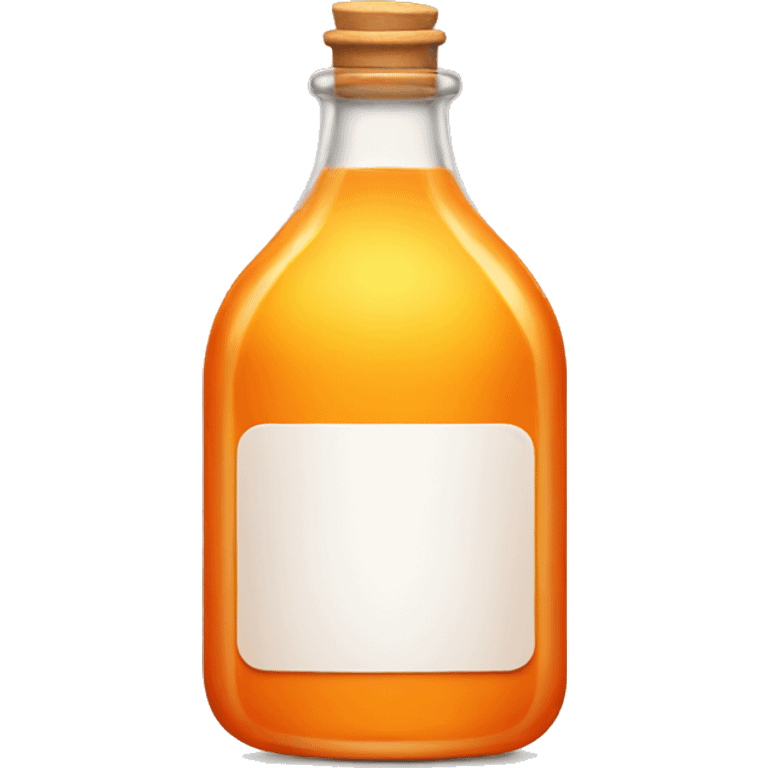 Orange liquid in a bottle emoji