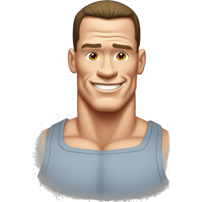 john cena cartoon wearing tee emoji