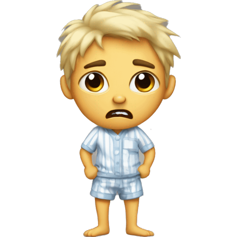 angry boy with pajamas on emoji