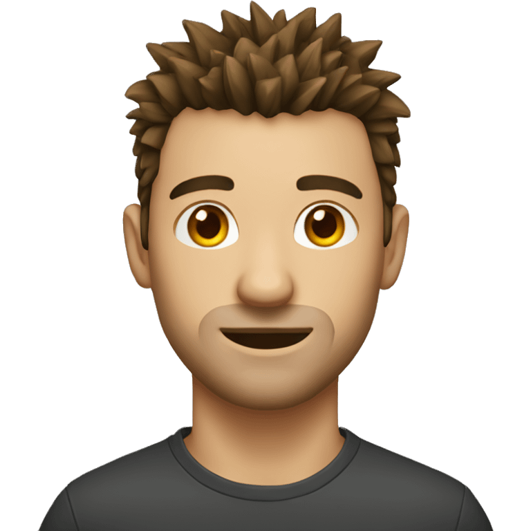 Man with stubble and spikey fringe  emoji