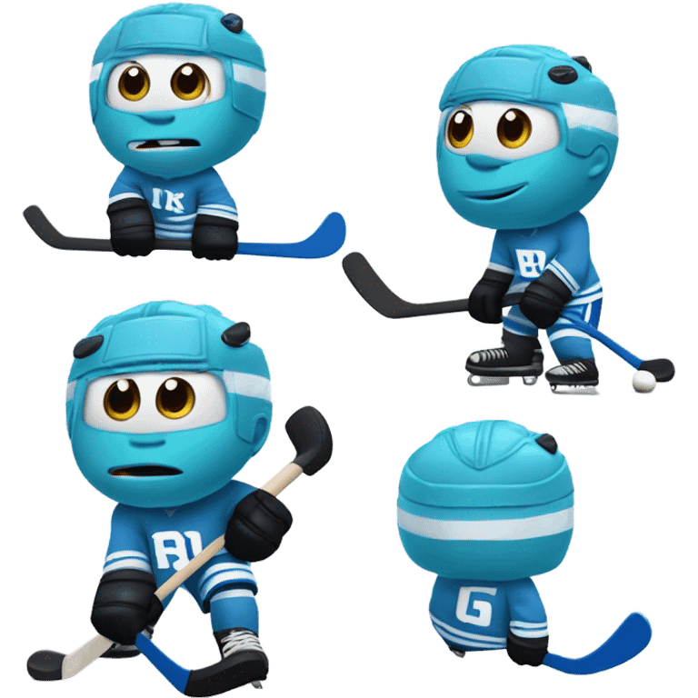 Sully from monsters inc playing hockey emoji