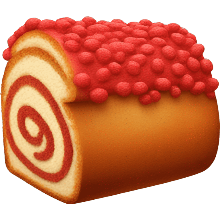 red roll cake emoji